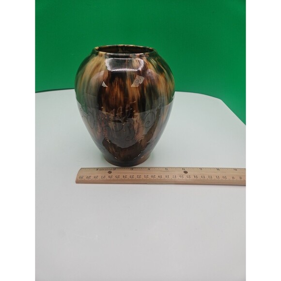 Brush McCoy Pottery Onyx line Vase Jug Flow Browns Art Line Chicago 1933 - Picture 12 of 13